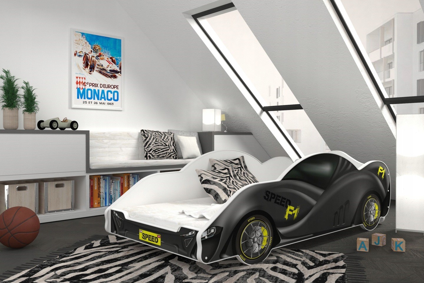 Avto postelja Cars 180x90