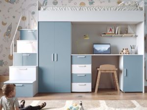 Postelja s pisalno mizo Raj4S Mat