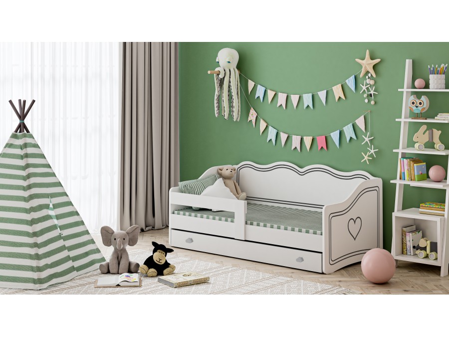 Otroška postelja Royal 160x80 Srček - slika 4