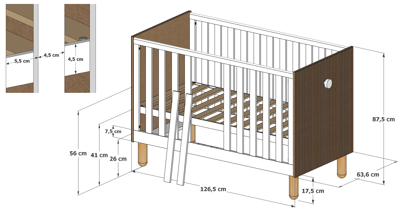 Posteljica za dojenčka Loft - slika 8