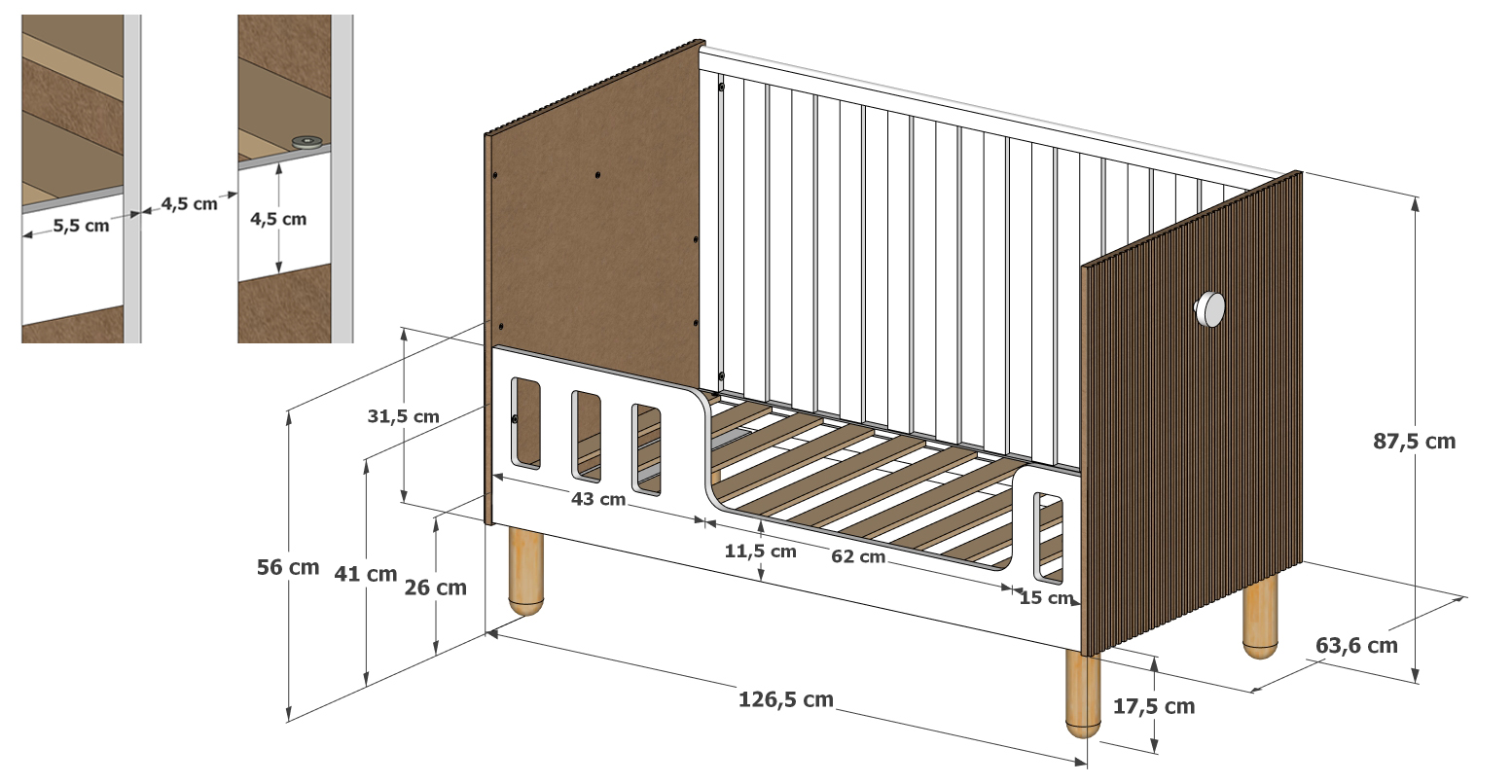Posteljica za dojenčka Loft - slika 10