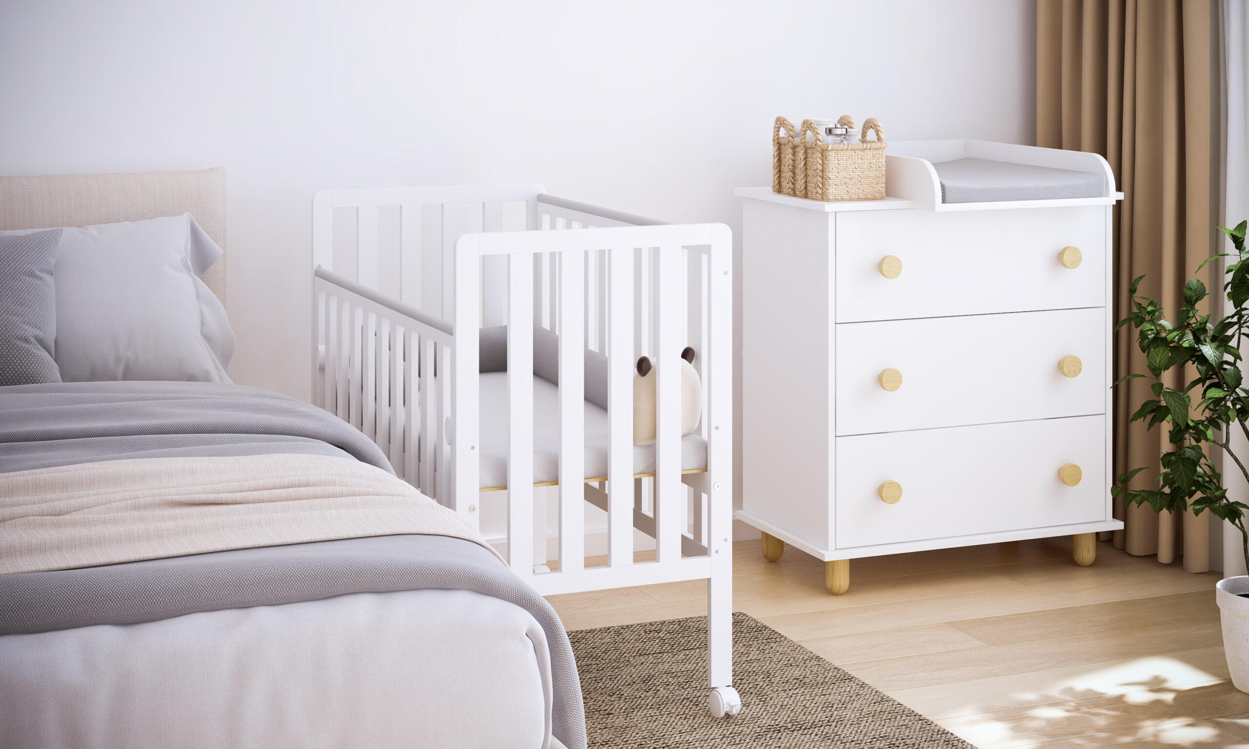 Posteljica Bambi 100x50 Bela